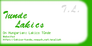 tunde lakics business card